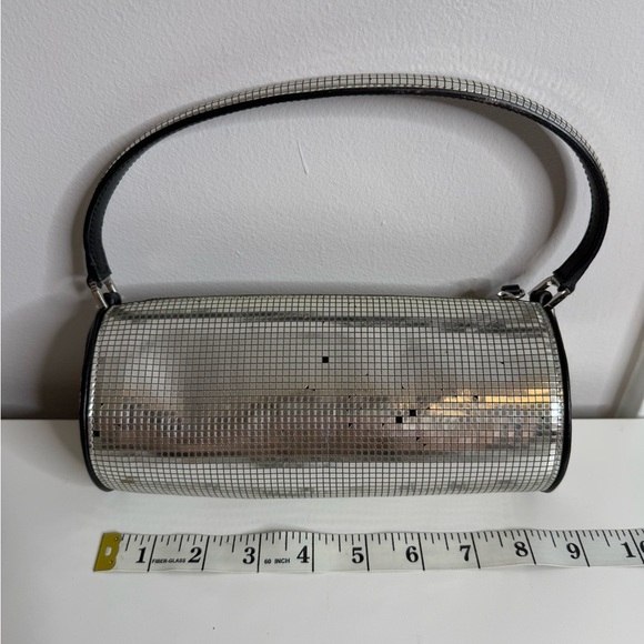 Les Petits Joueur - Emma Disco Handbag - Silver / Black - Picture 6 of 11